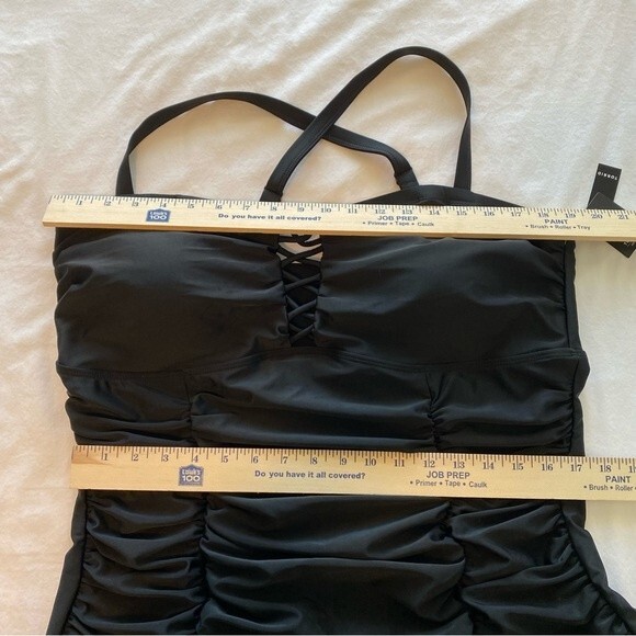 NWT Torrid Swimsuit Lattice Front Cage One Piece Ruche Wireless SZ 3X - Picture 12 of 12
